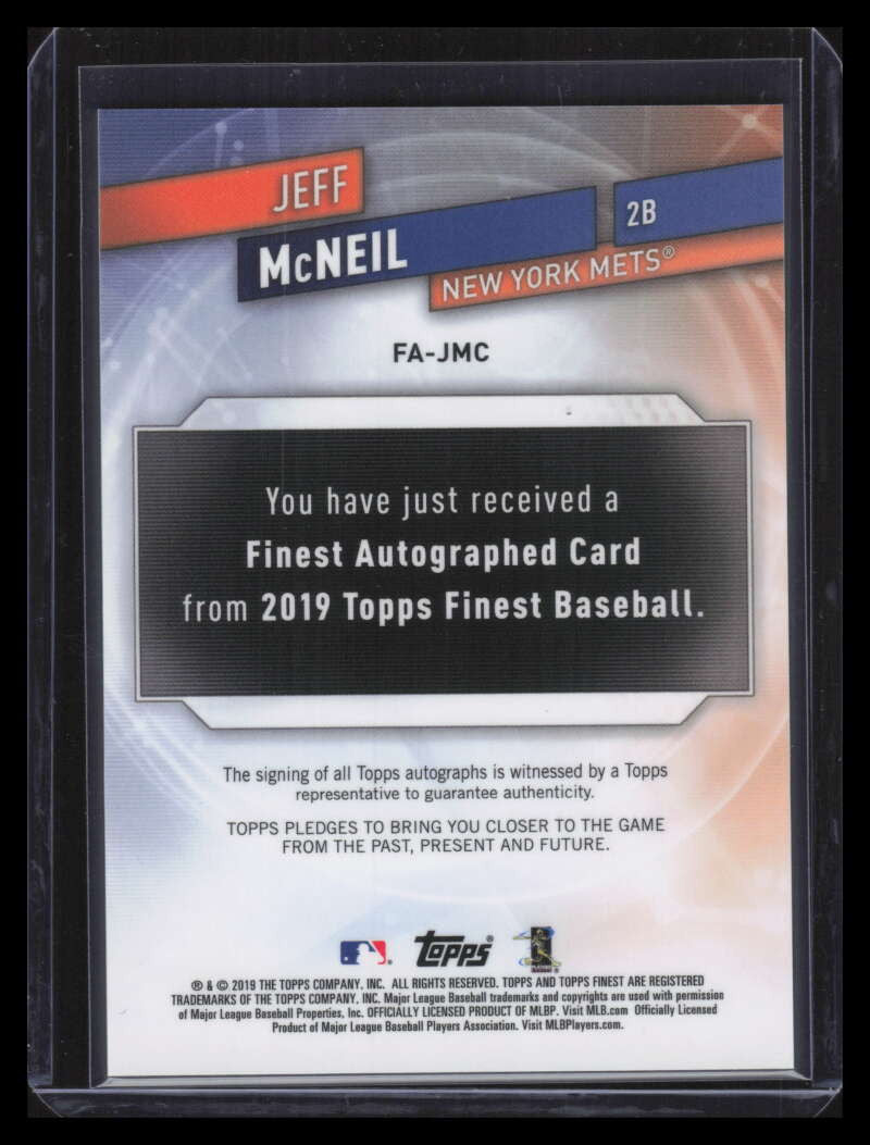 2019 Finest Autographs FAJMC Jeff McNeil Rookie Auto 134755