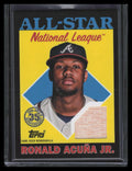 2023 Topps '88 Topps All Star Relics Black 88asrra Ronald Acuna Jr. Bat 128/199