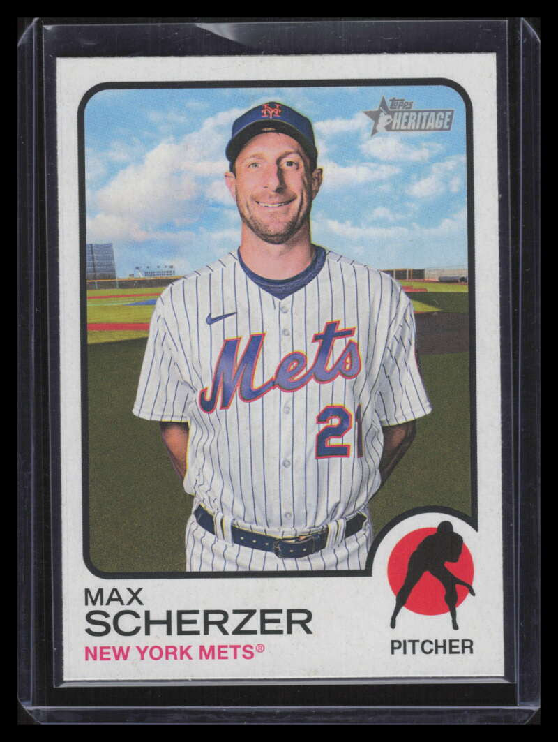 2022 Topps Heritage Team Color Swap Variations 641 Max Scherzer SP