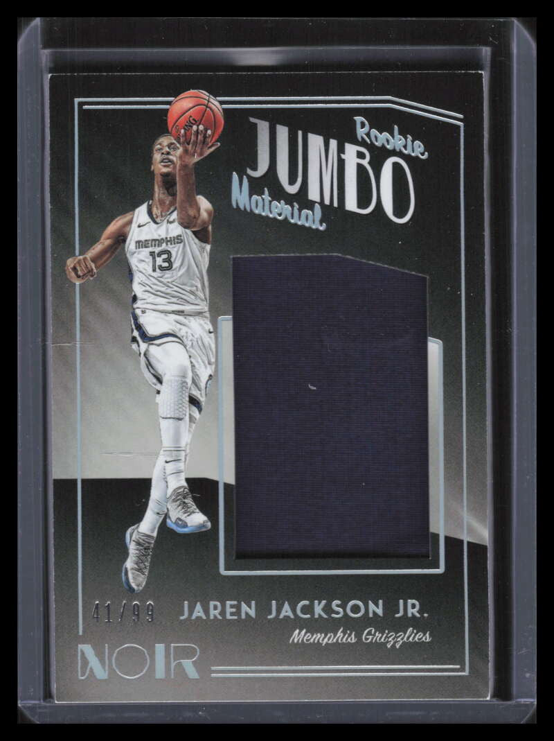 2018-19 Panini Noir Jumbo Material 24 Jaren Jackson Jr. Rookie Jersey 41/99