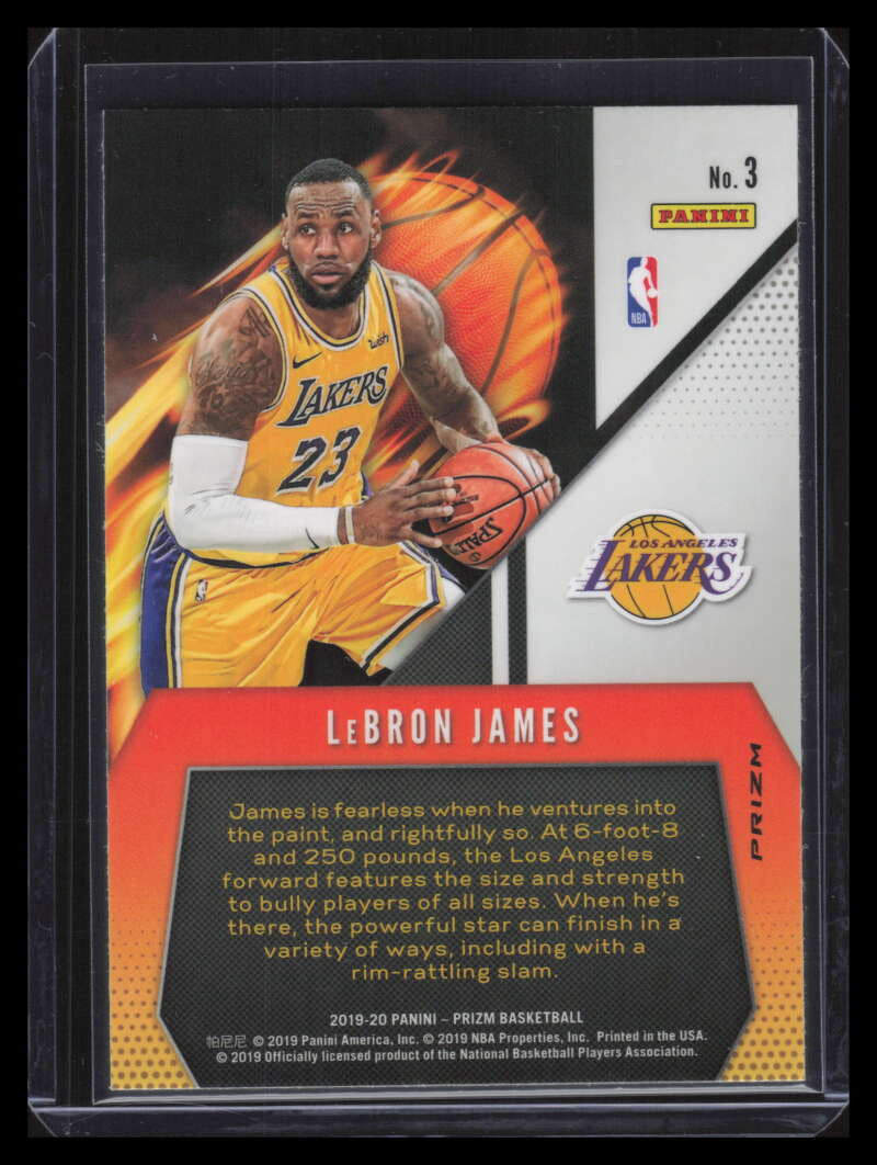 2019-20 Panini Prizm Fearless Fast Break 3 LeBron James
