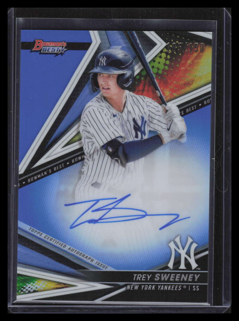 DELETE 140825 2022 Bowman's Best Autographs Blue Refractor Trey Sweeney Rookie Auto 105/150