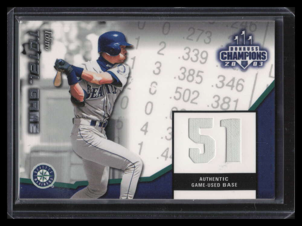 2003 Donruss Champions Total Game Materials 20 Ichiro Suzuki Base 147/200