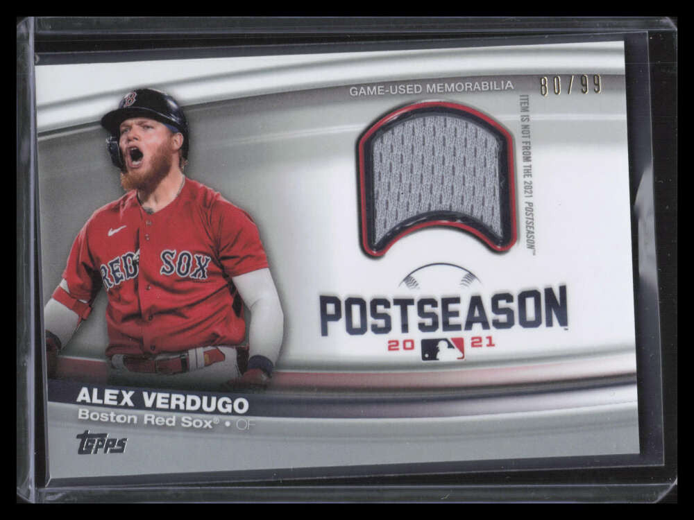 2022 Topps Postseason Performance Relics PPRAV Alex Verdugo Jersey 80/99