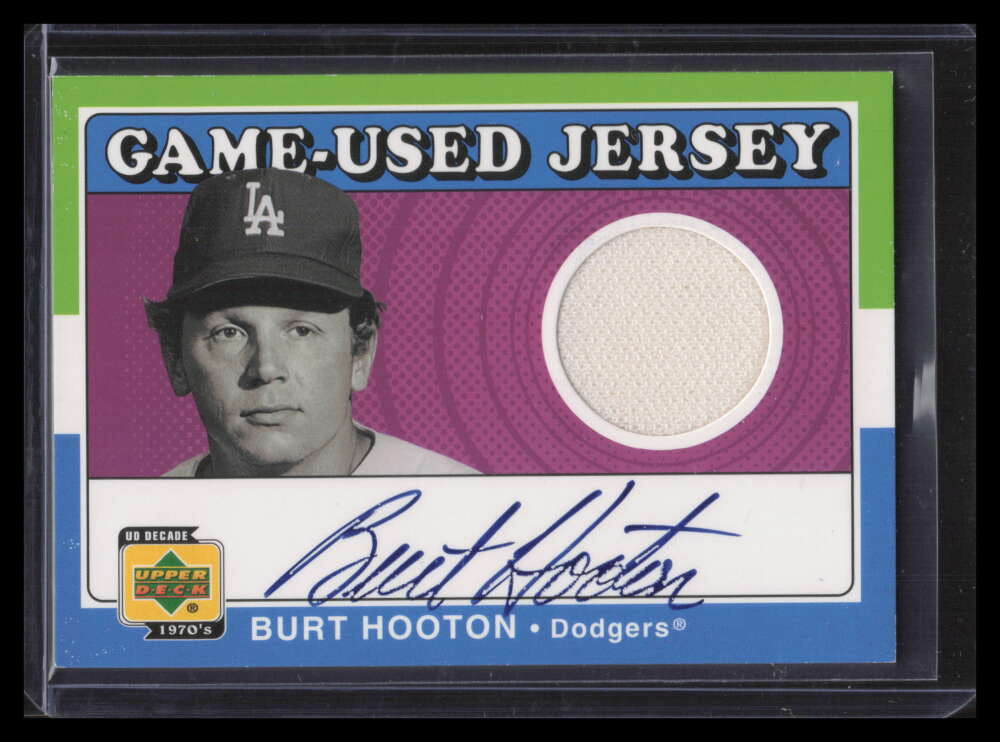 SOLD 140841 2001 Upper Deck Decade 1970's Game Jersey Autograph SJBH Burt Hooton Jersey Auto