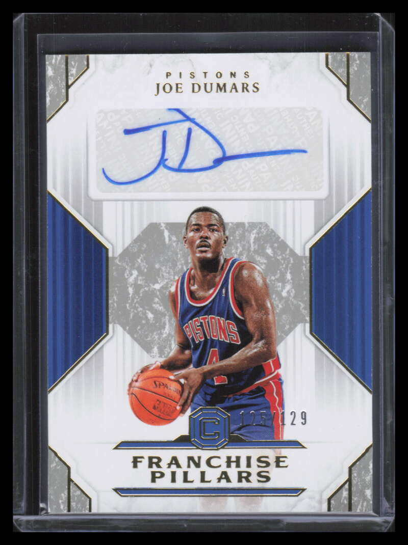 SOLD 140894 2018-19 Panini Cornerstones Franchise Pillars Autographs Joe Dumars Auto 125/129