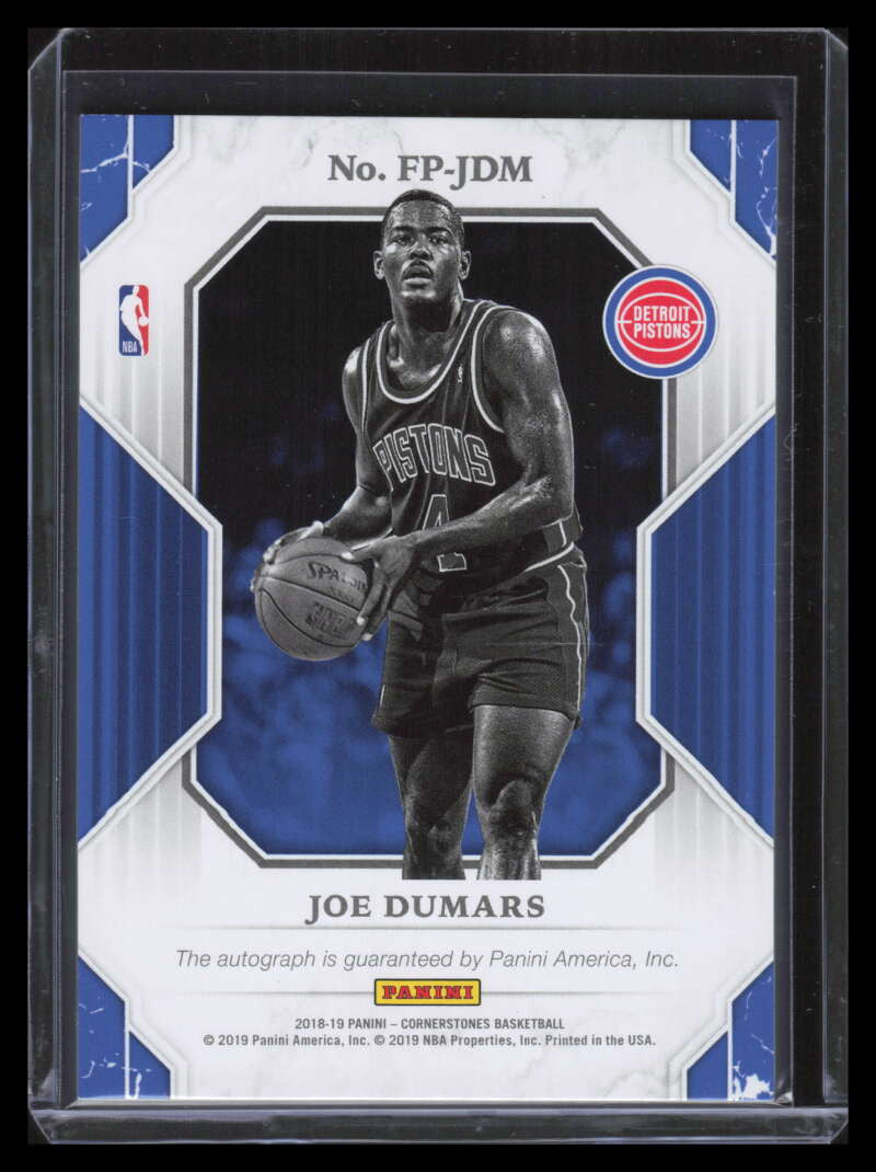 SOLD 140894 2018-19 Panini Cornerstones Franchise Pillars Autographs Joe Dumars Auto 125/129