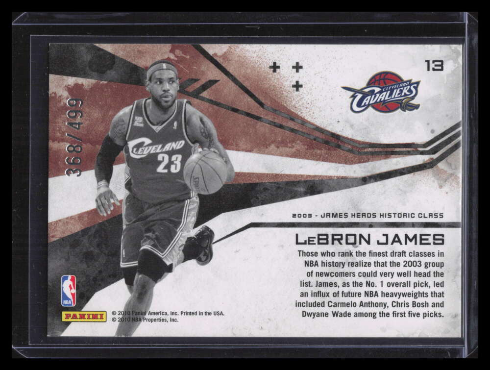 SOLD 140906 2010-11 Rookies and Stars Moments in Time Gold 13 LeBron James 368/499