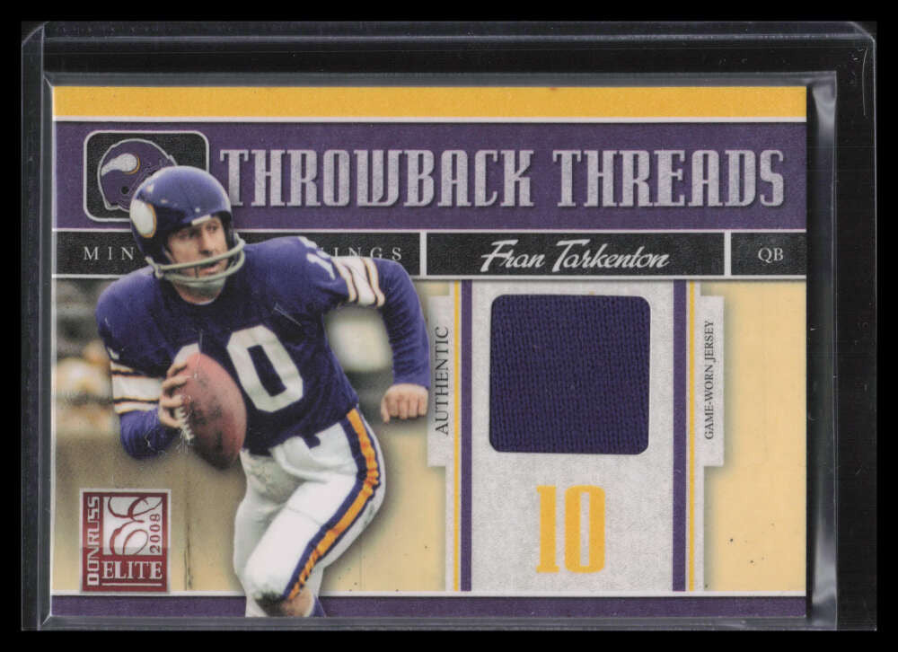 2008 Donruss Elite Throwback Threads Jackson Fran Tarkenton Dual Jersey 161/199