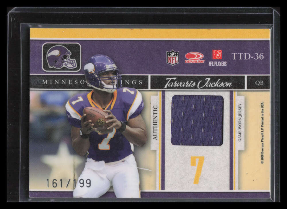 2008 Donruss Elite Throwback Threads Jackson Fran Tarkenton Dual Jersey 161/199