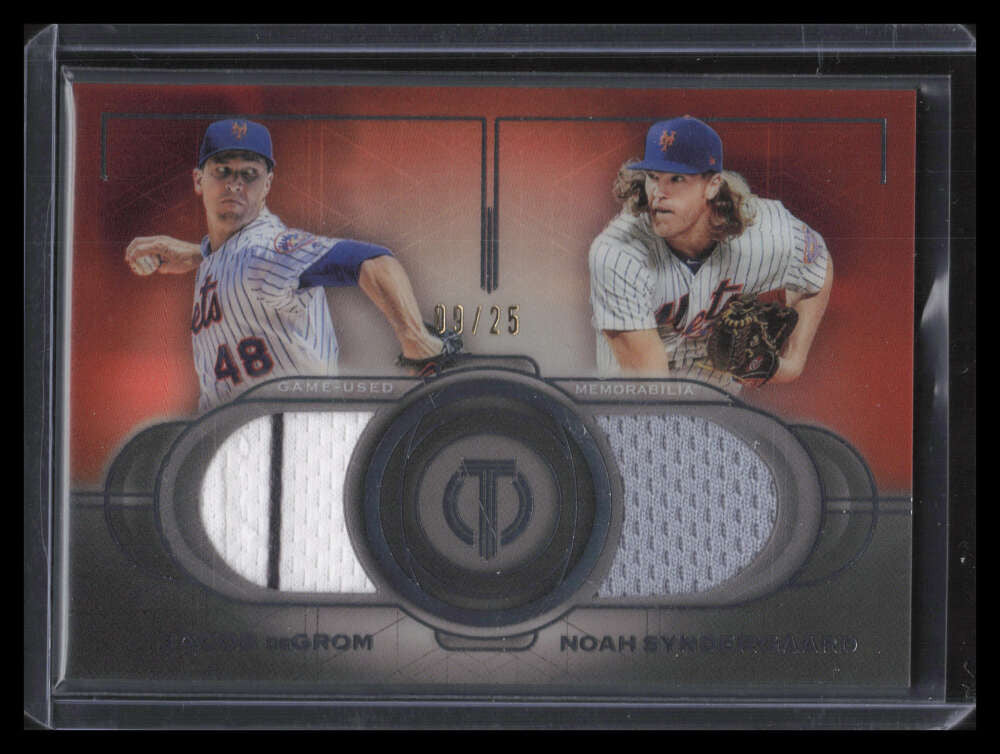 2019 Topps Tribute Player Relics Orange DRDS Syndergaard deGrom Dual Jersey 9/25