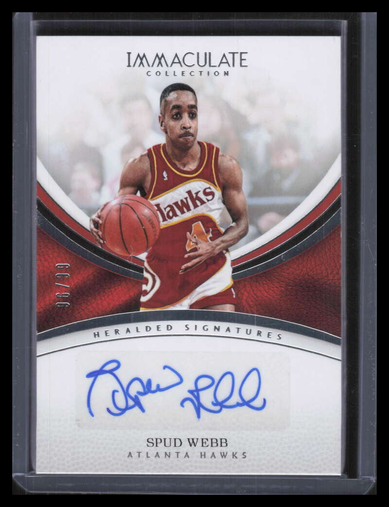 2016-17 Immaculate Collection Heralded Signatures 25 Spud Webb Auto 96/99