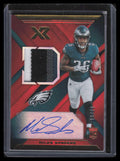 2019 Panini XR Swatch Autographs Orange 20 Miles Sanders Rookie Patch Auto 16/25