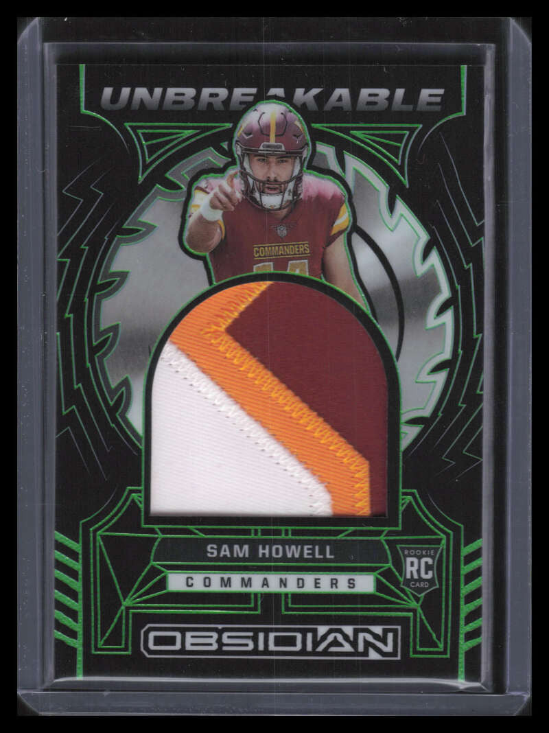 DELETE 141019 2022 Panini Obsidian Unbreakable Materials Green 6 Sam Howell Rookie Patch 43/50