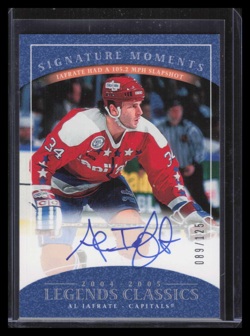 SOLD 141037 2004-05 UD Legends Classics Signature Moments m46 Al Iafrate Auto 89/125