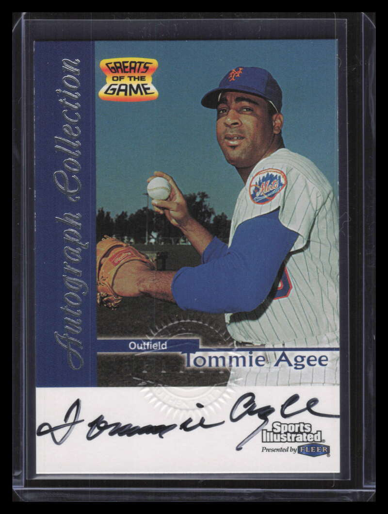 DELETE 141069 1999 Sports Illustrated Greats of the Game Autographs 1 Tommie Agee Auto