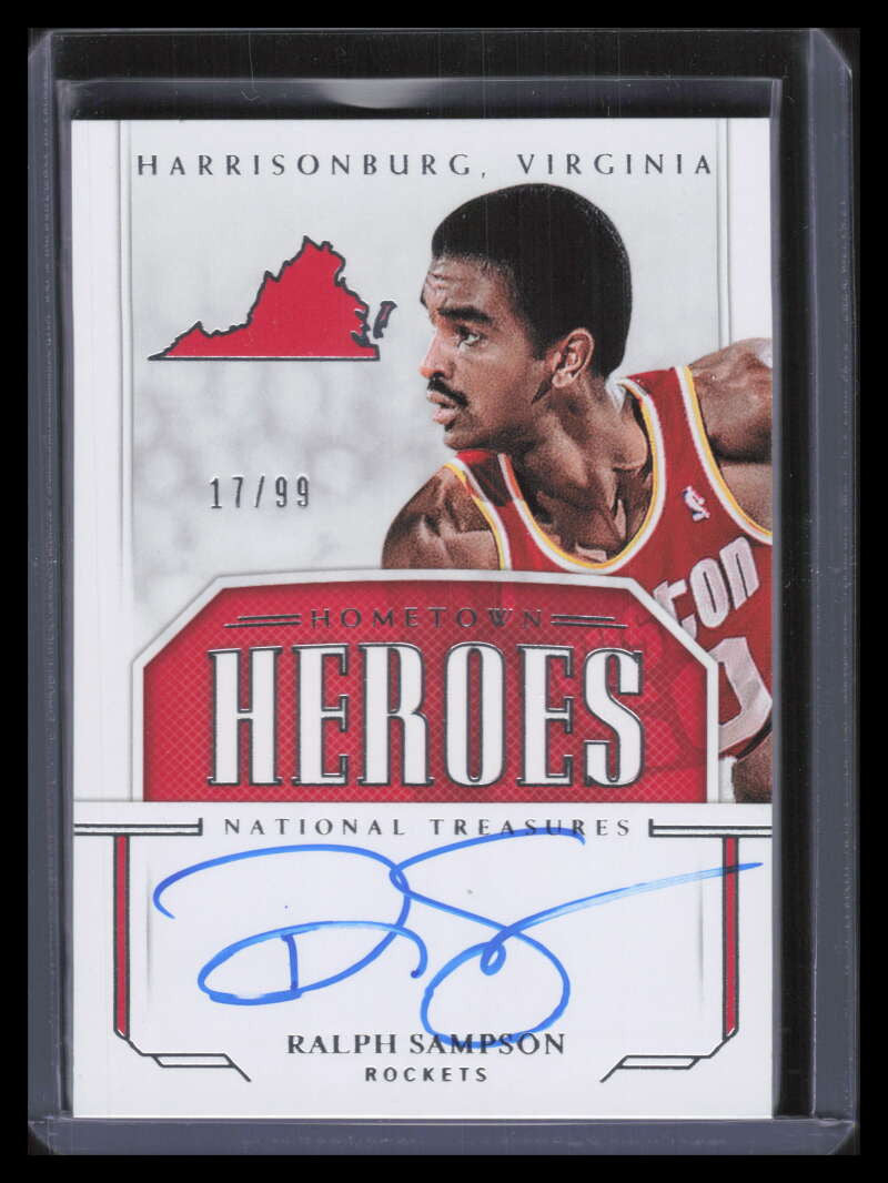 2018-19 National Treasures Hometown Heroes Autographs Ralph Sampson Auto 17/99