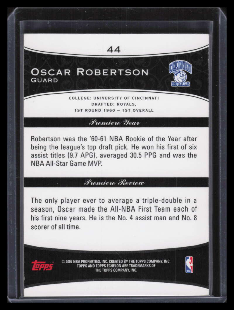 2007-08 Topps Echelon Blue 44 Oscar Robertson 2/25