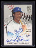 DELETE 141157 2001 Topps Golden Anniversary Autographs GAAWD Willie Davis Auto