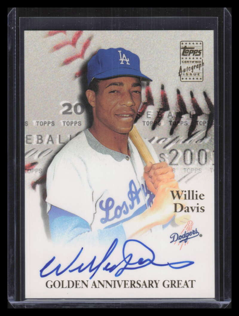 DELETE 141157 2001 Topps Golden Anniversary Autographs GAAWD Willie Davis Auto