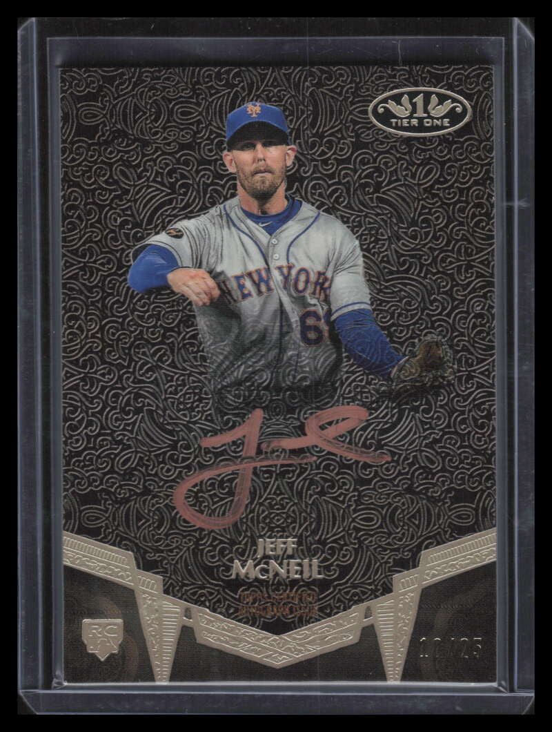 2019 Topps Tier One Break Out Autograph Bronze Ink Jeff McNeil Rookie Auto 10/25