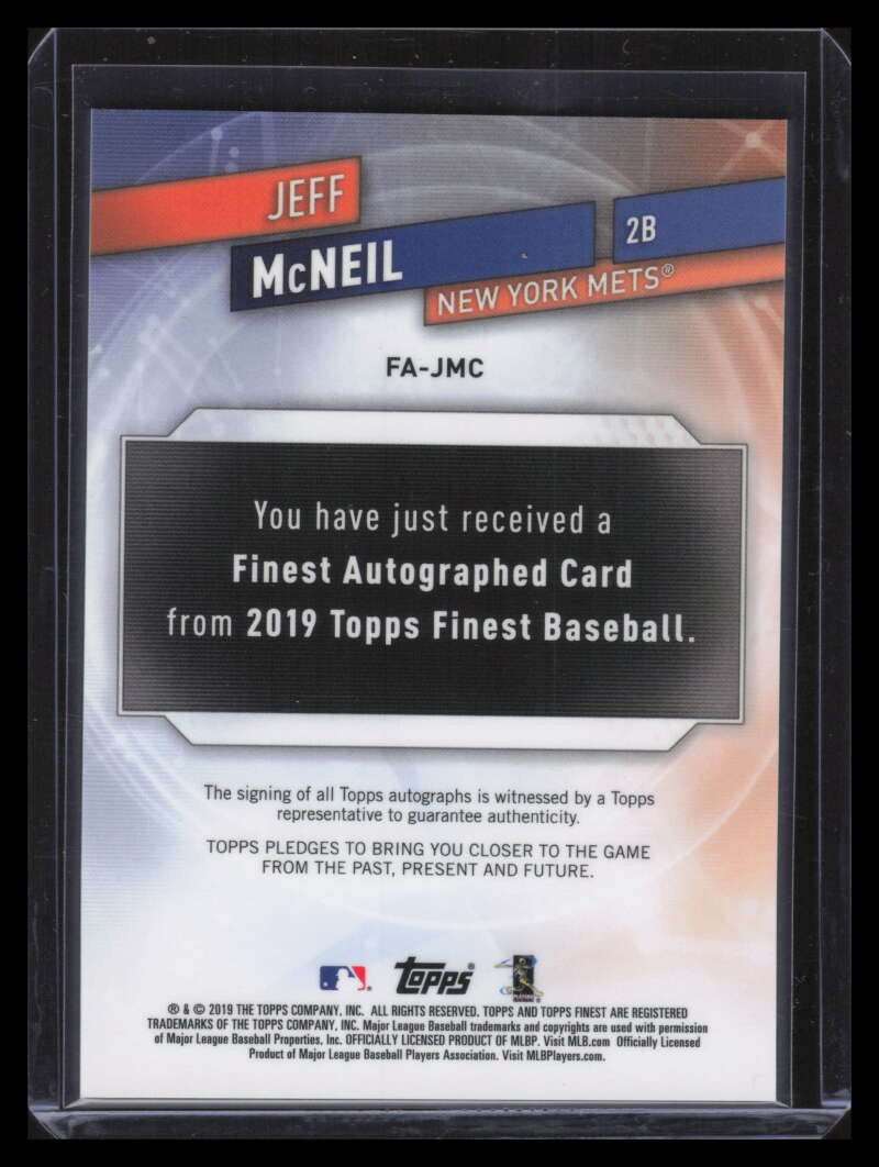 2019 Finest Autographs Green Refractor FAJMC Jeff McNeil Rookie Auto 45/99