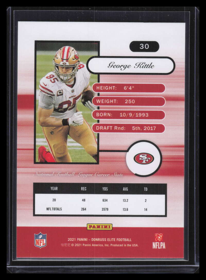 2021 Elite '01 Elite Gold 30 George Kittle 5/10