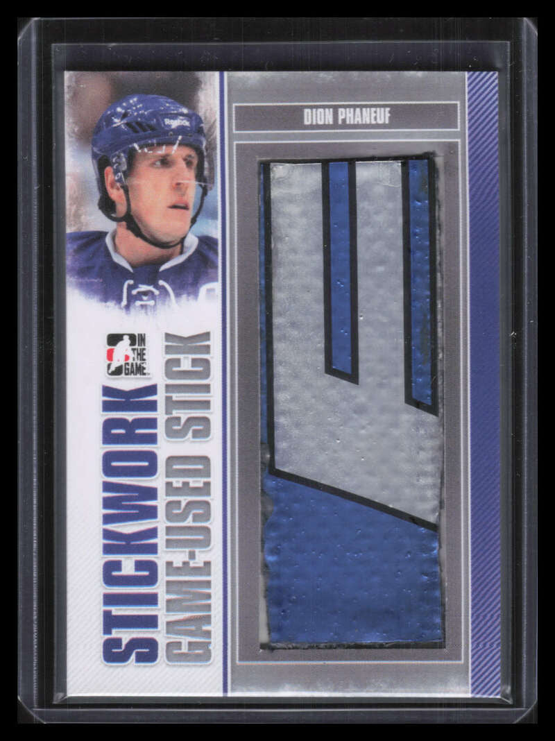 2013-14 ITG Stickwork Game Used Sticks Silver Dion Phaneuf Stick Handle /19