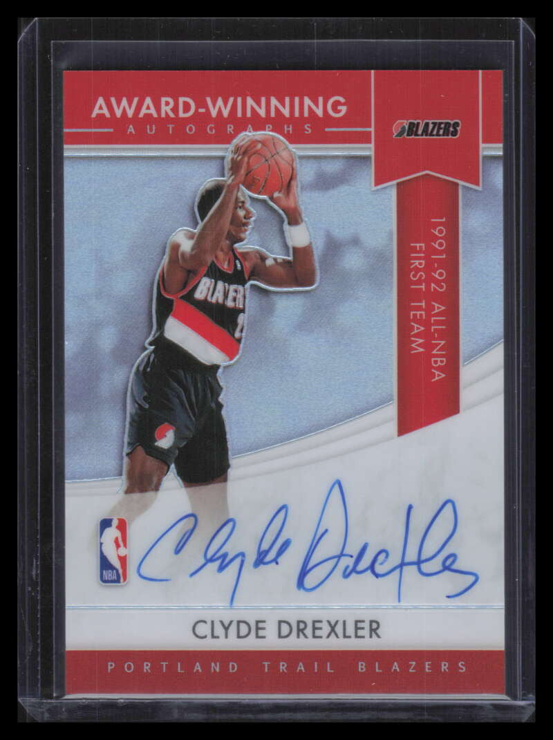 2020-21 Panini Chronicles Award-Winning Autographs 19 Clyde Drexler Auto