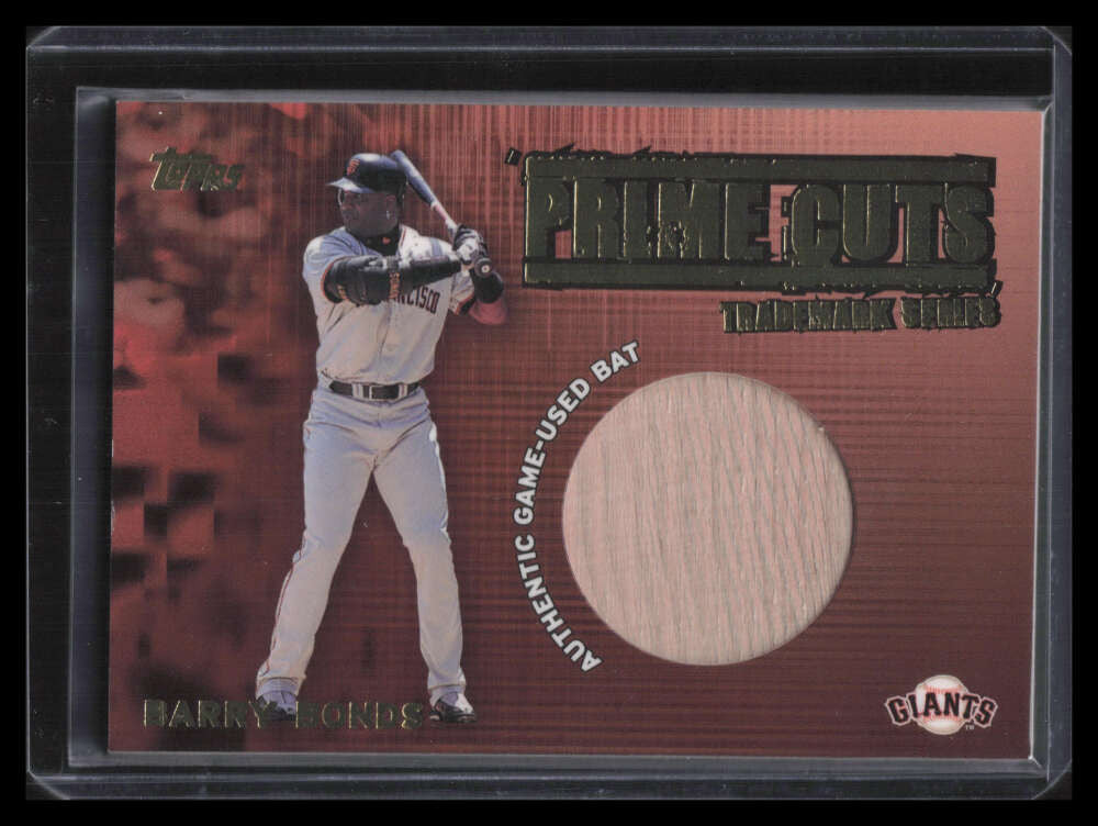 2003 Topps Prime Cuts Trademark Relics BBO Barry Bonds Bat 5/100