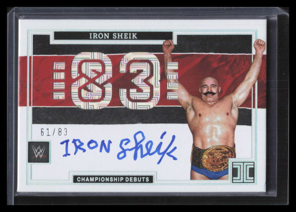 2022 Panini Impeccable WWE Championship Debuts Autographs Iron Sheik Auto 61/83