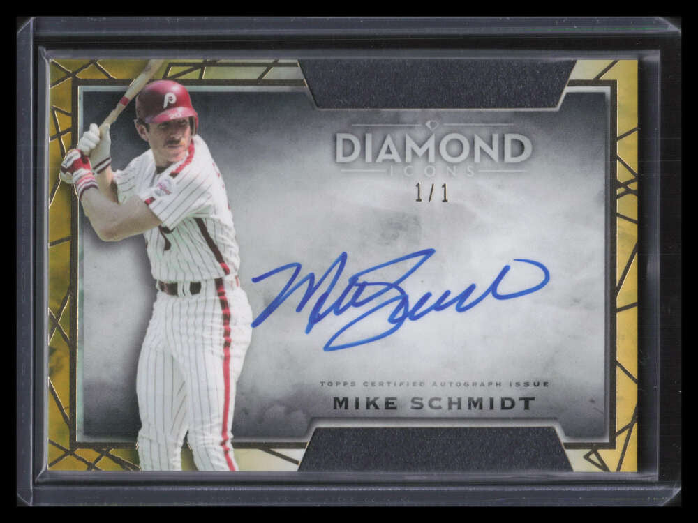 2022 Topps Diamond Icons Autographs Gold DIAMSC Mike Schmidt Auto 1/1