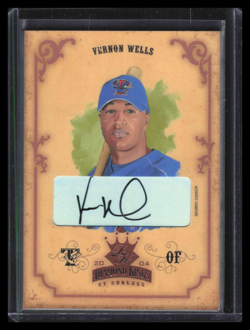 2004 Diamond Kings DK Signatures Bronze 28 Vernon Wells Auto 3/10