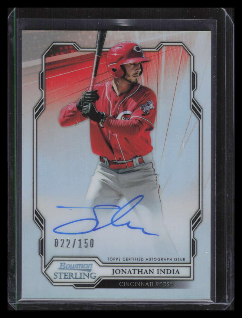 DELETE 141603 2019 Bowman Sterling Autographs Refractor Jonathan India Rookie Auto 22/150