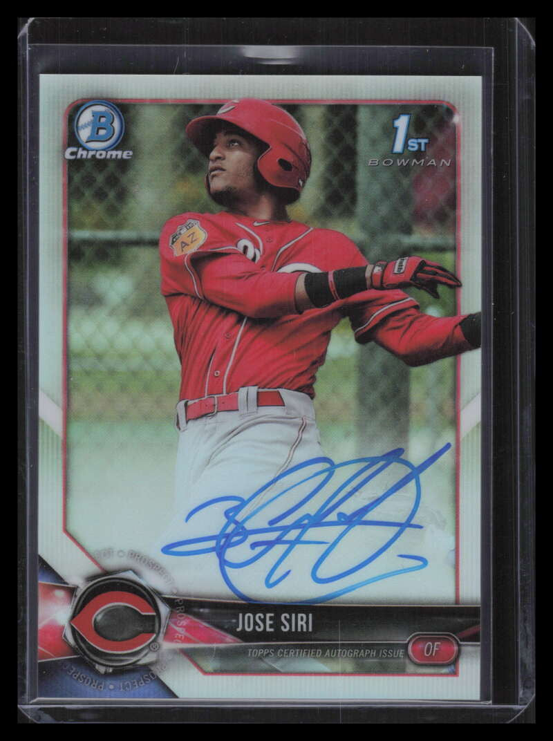 DELETE 141612 2018 Bowman Chrome Autographs Refractor CPAJS Jose Siri Rookie Auto 177/499