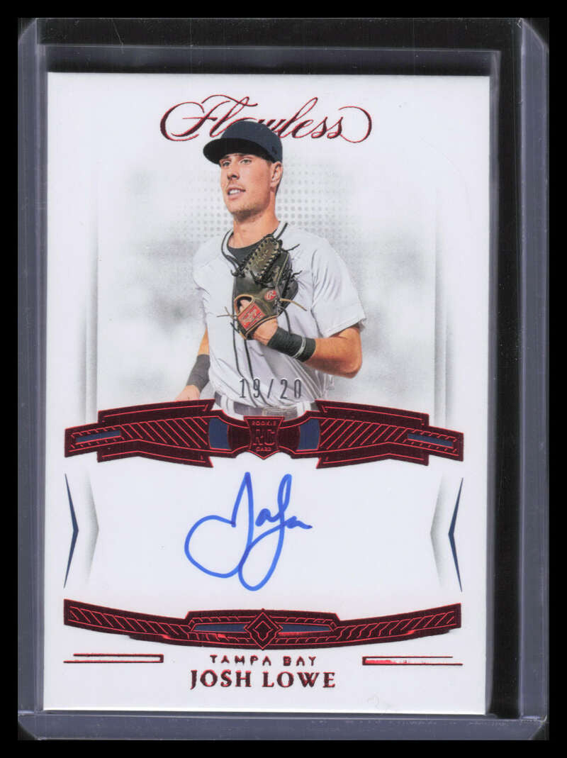 DELETE 141617 2022 Panini Flawless Rookie Signatures Ruby 16 Josh Lowe Rookie Auto 19/20