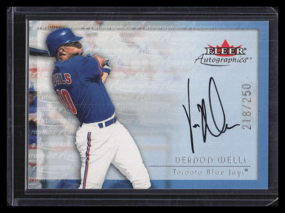 2001 Fleer Autographics Silver 103 Vernon Wells Auto 218/250