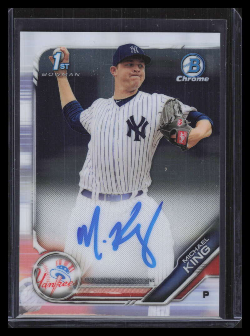 2019 Bowman Chrome Prospect Autographs CPAMK Michael King Rookie Auto F02412