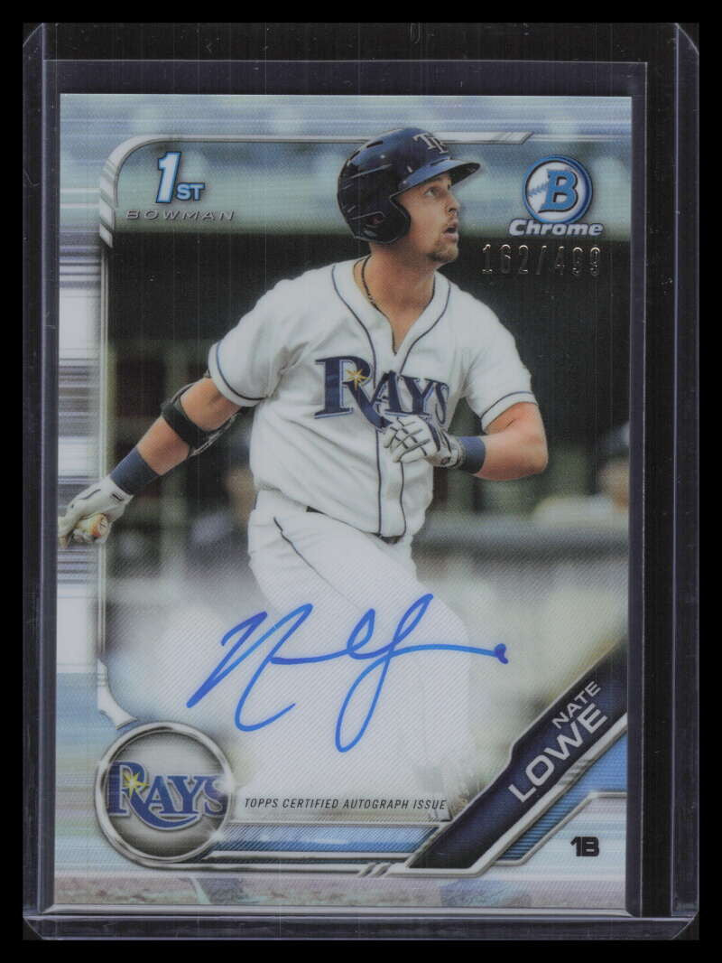 DELETE 141686 2019 Bowman Chrome Prospect Autographs Refractor Nate Lowe Rookie Auto 162/499