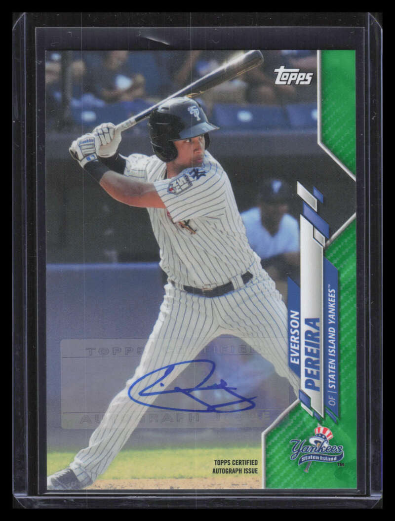 DELETE 141708 2020 Topps Pro Debut Autographs Green pd116 Everson Pereira Rookie Auto 23/99