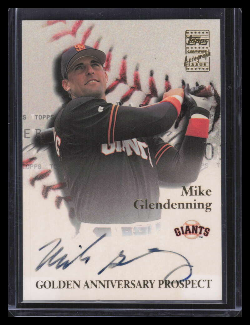 2001 Topps Golden Anniversary Autographs GAAMG Mike Glendenning Auto i2