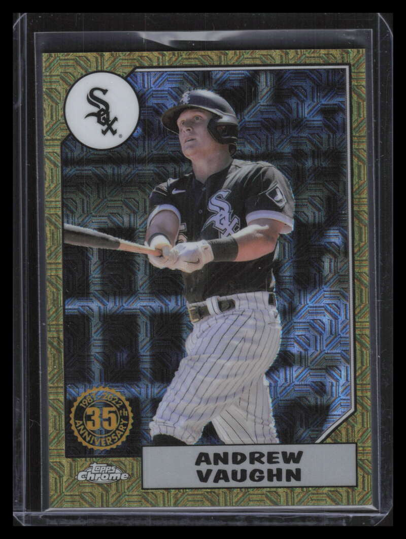 2022 Topps Update '87 Silver Pack Chrome Gold Refractor Andrew Vaughn 16/50
