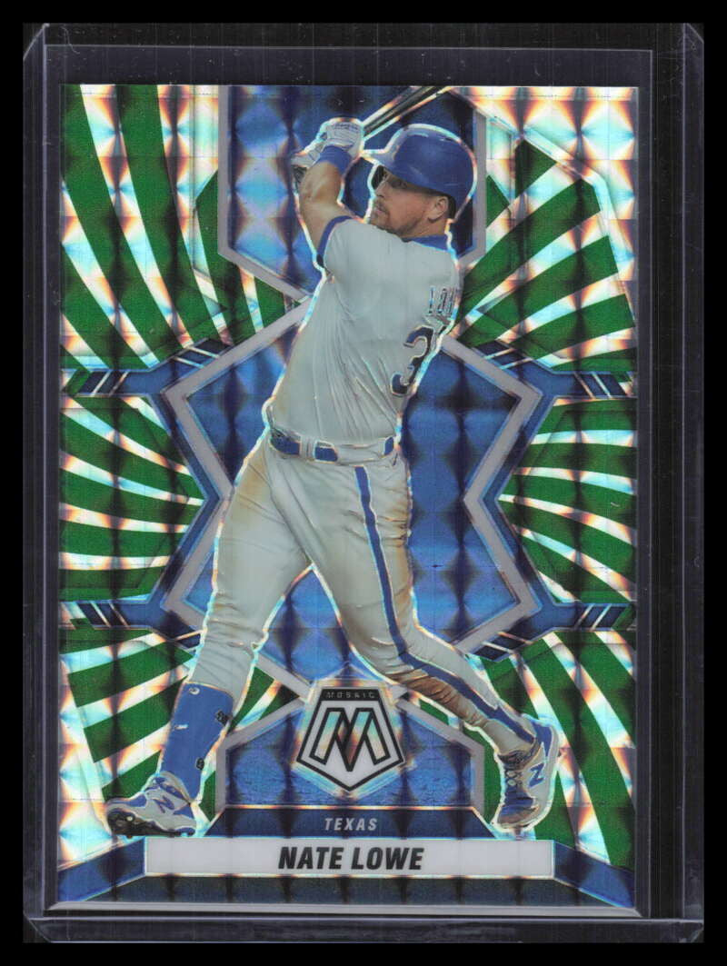 2022 Panini Mosaic Mosaic Green Swirl Refractor 39 Nate Lowe 11/12