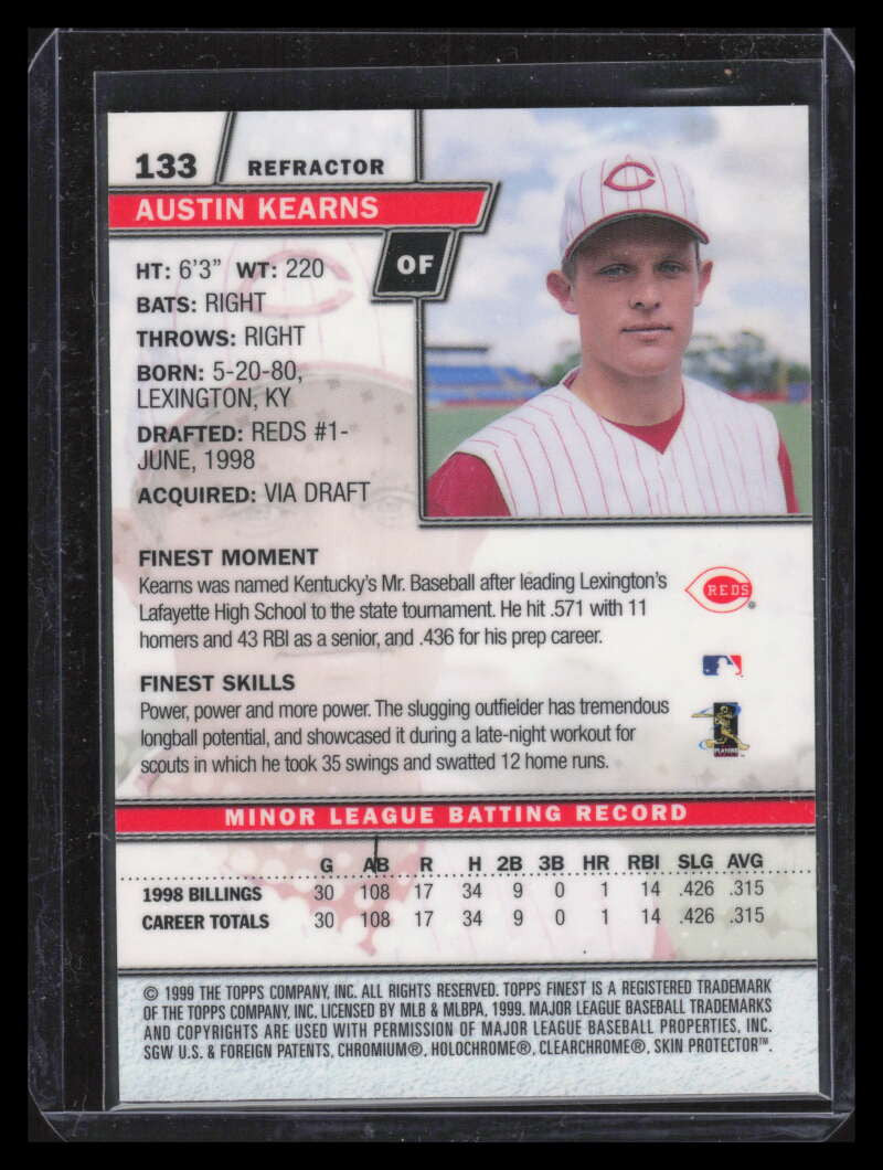 1999 Finest Refractor 133 Austin Kearns Rookie