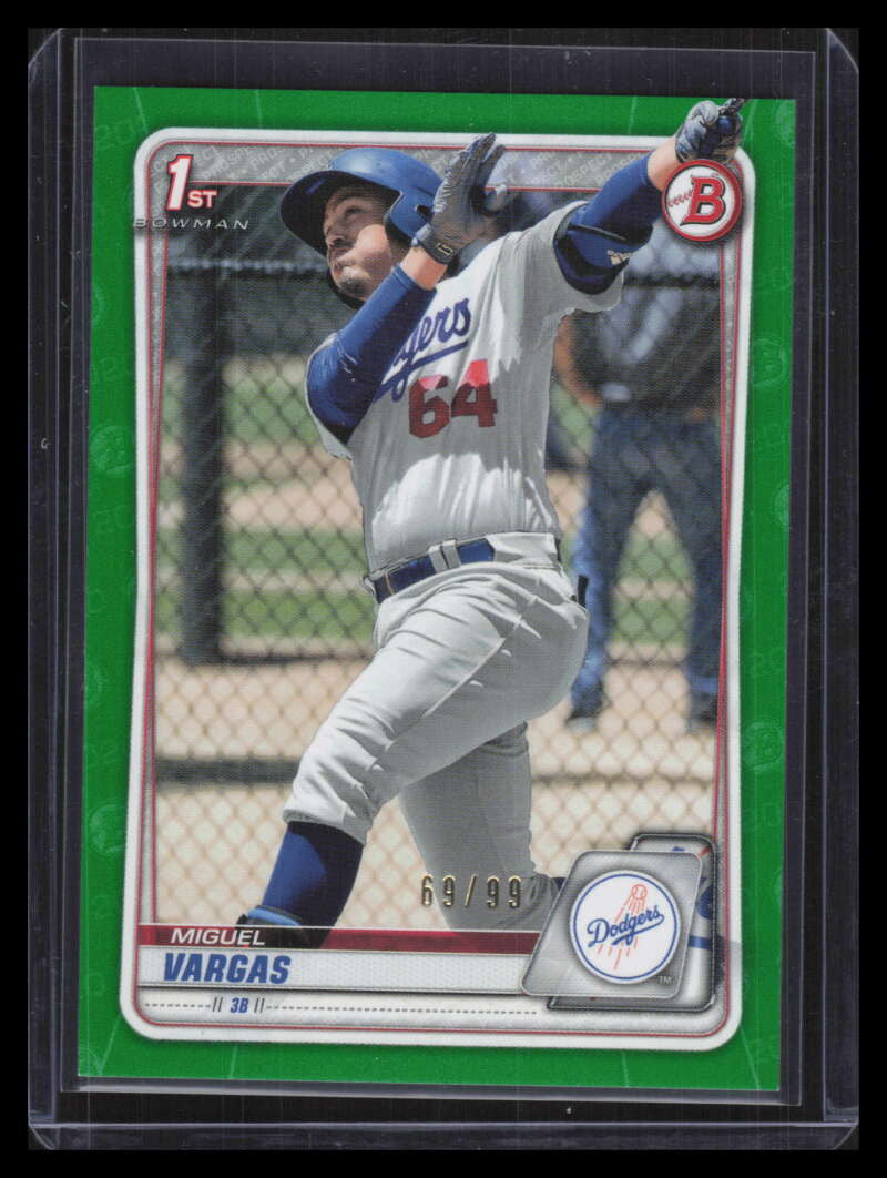 2020 Bowman Prospects Green bp131 Miguel Vargas Rookie 69/99