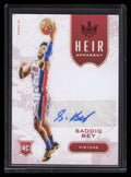 2020-21 Court Kings Heir Apparent Autographs 27 Saddiq Bey Rookie Auto 60/75