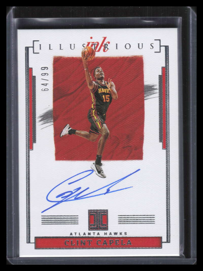 2021-22 Panini Impeccable Illustrious Ink 25 Clint Capela Auto 64/99