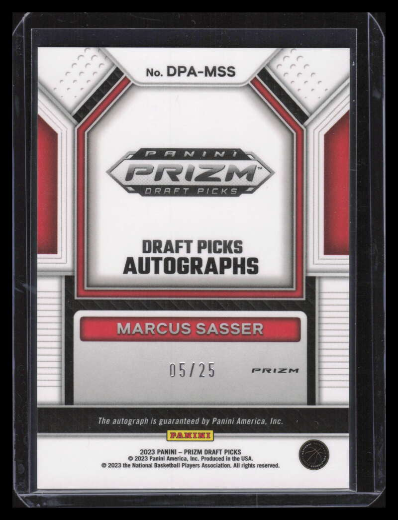 DELETE 141822 2023-24 Panini Prizm Draft Autographs Green Pulsar Marcus Sasser Rookie Auto /25