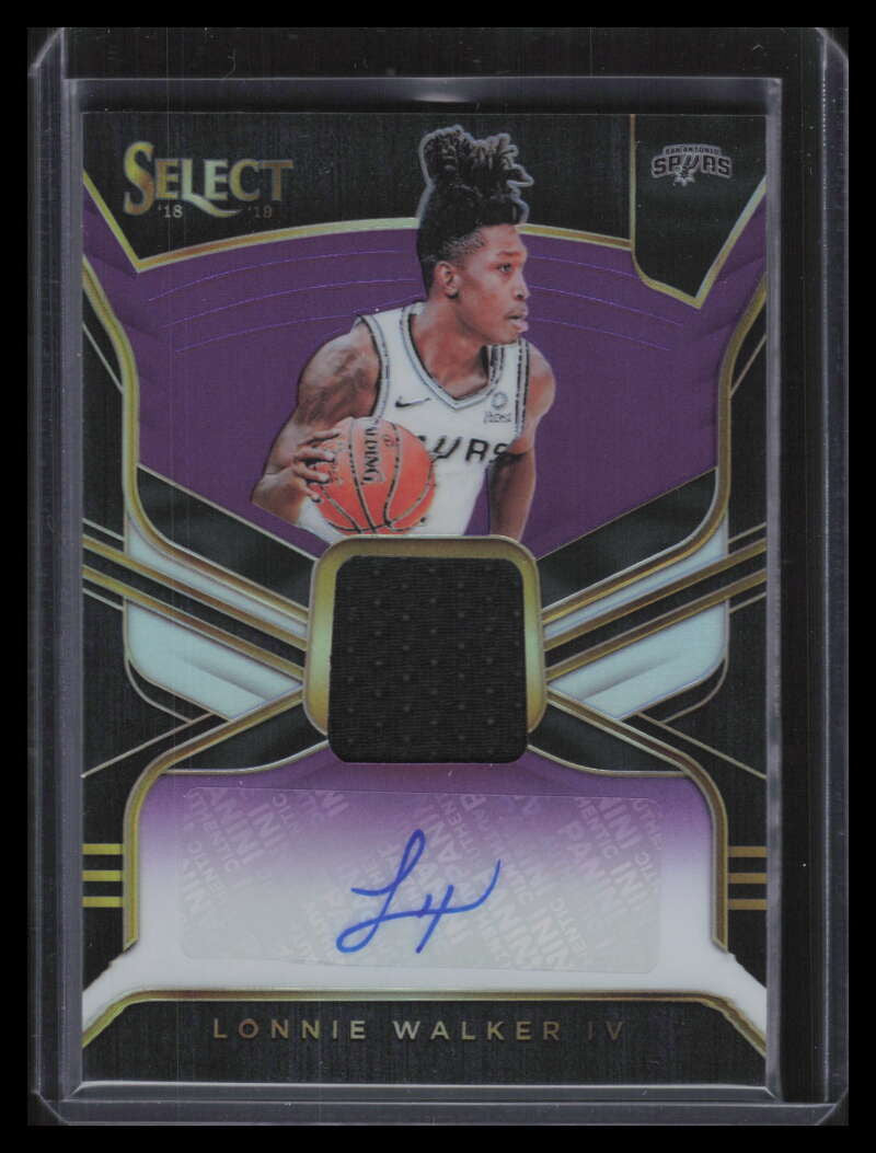 DELETE 141840 2018-19 Select Autographs Prizms Purple Lonnie Walker Rookie Jersey Auto 51/99