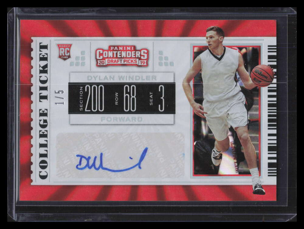 2019-10 Panini Contenders Draft Fame Ticket 83 Dylan Windler Rookie Auto 1/5